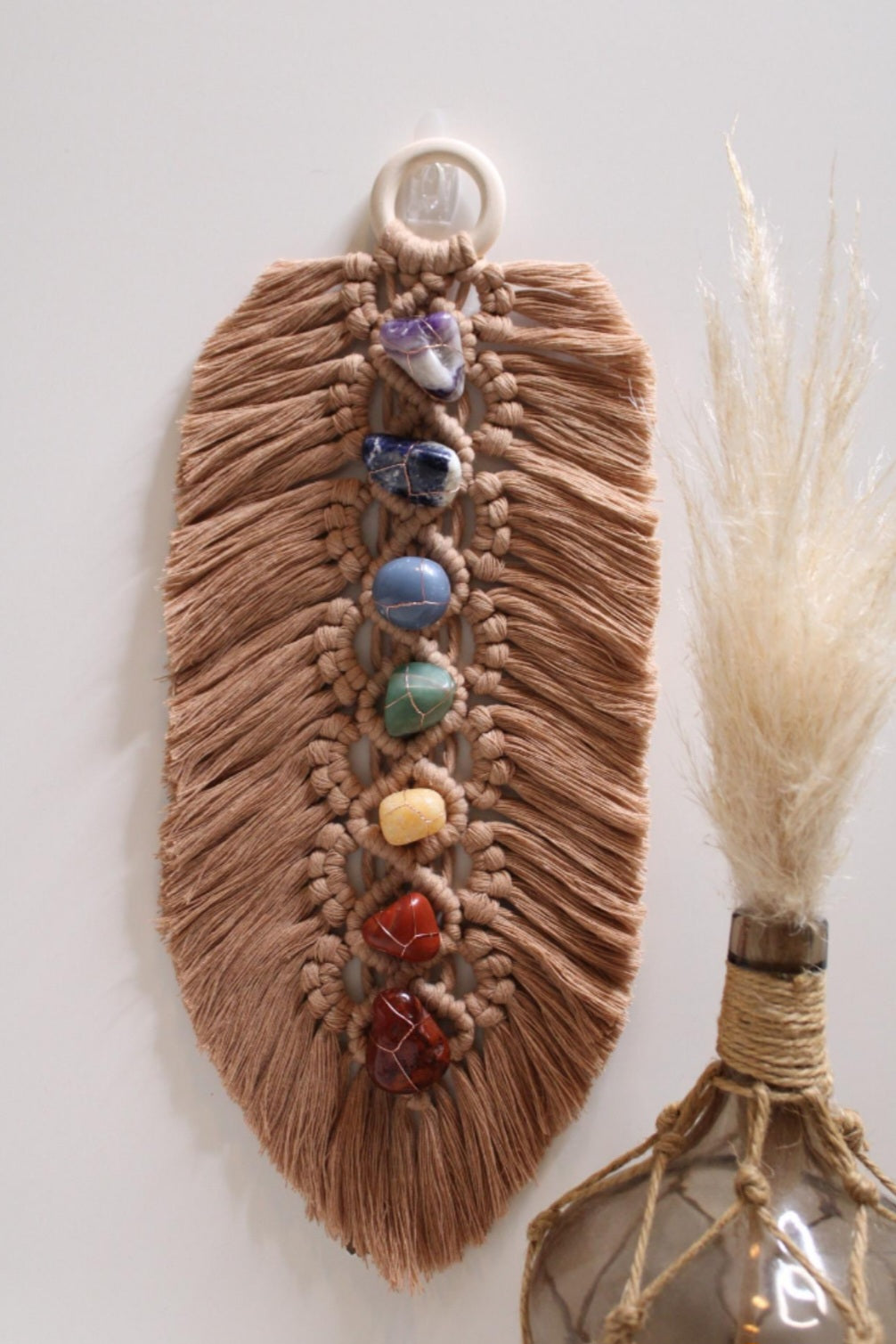 Feathered Aura Macrame Wall Hanging