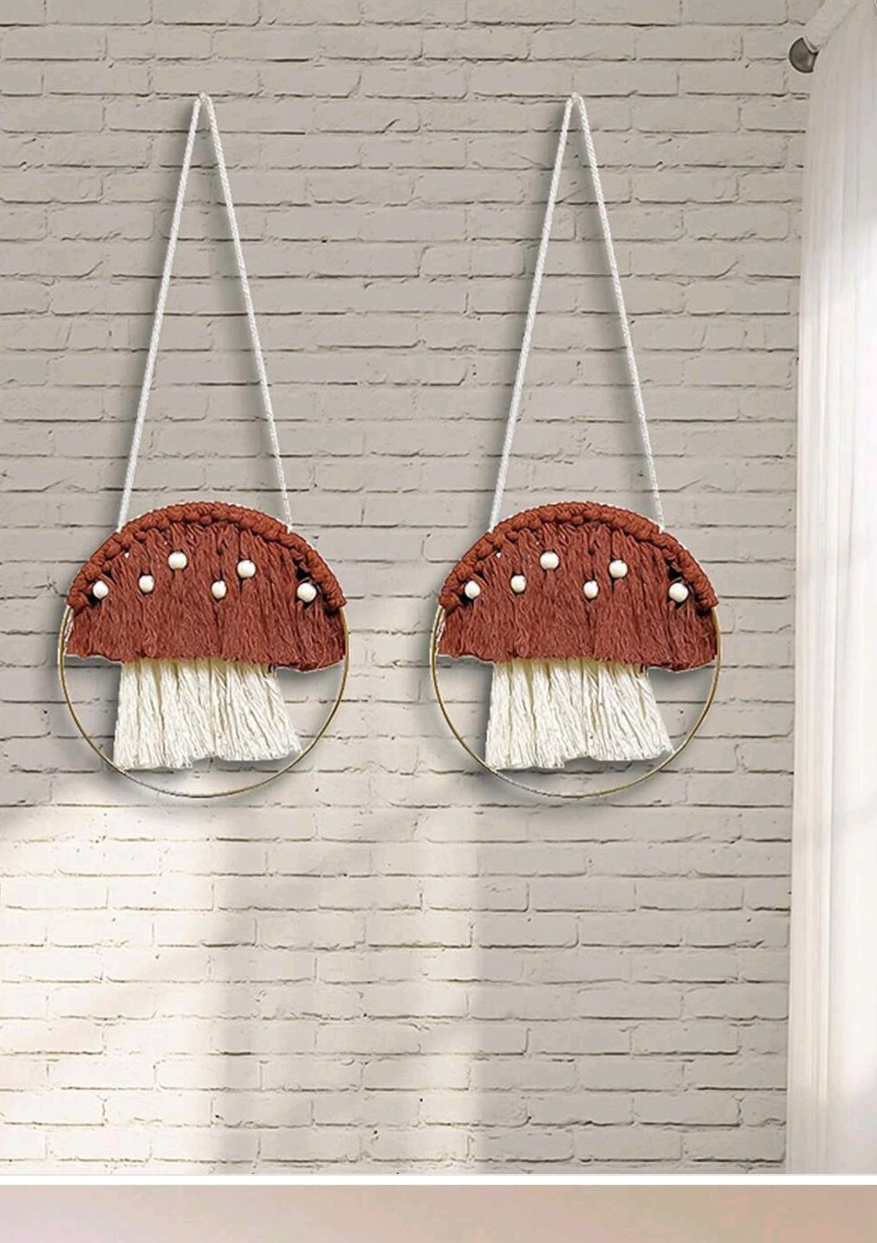 Macrame Mushroom Wall Decor