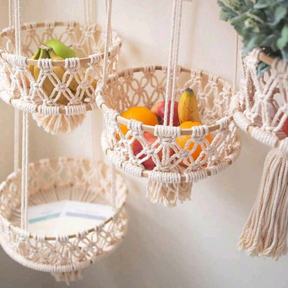 Woven Boho Fruit Basket