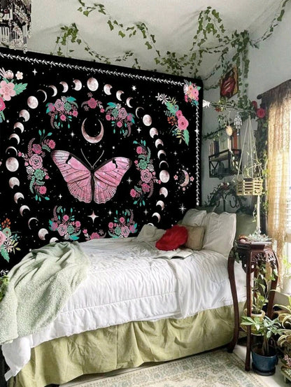 Cosmic Butterfly Tapestry