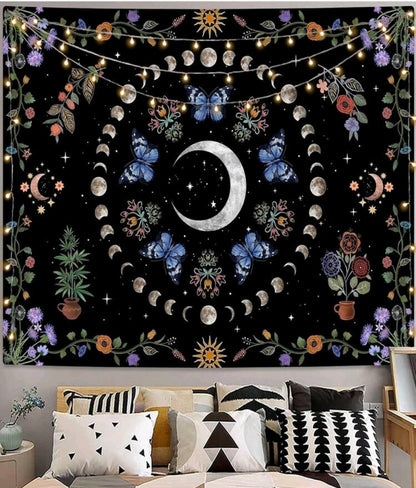 Cosmic Butterfly Tapestry