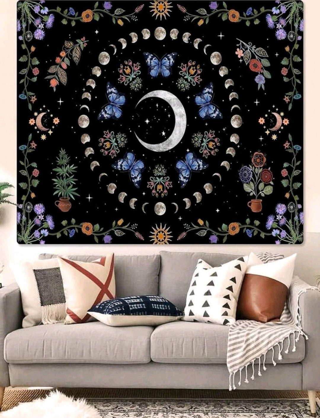 Cosmic Butterfly Tapestry