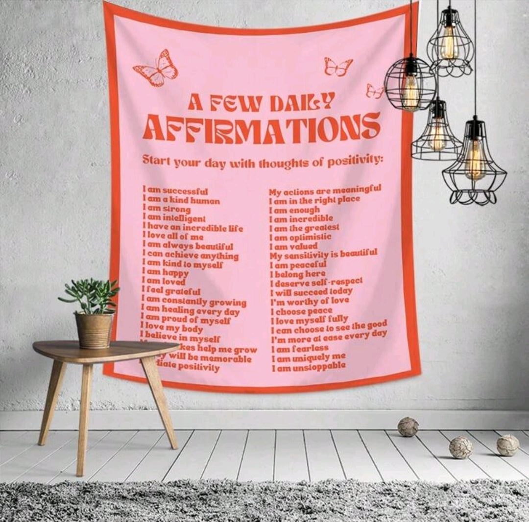 Daily Affirmations Tapestry