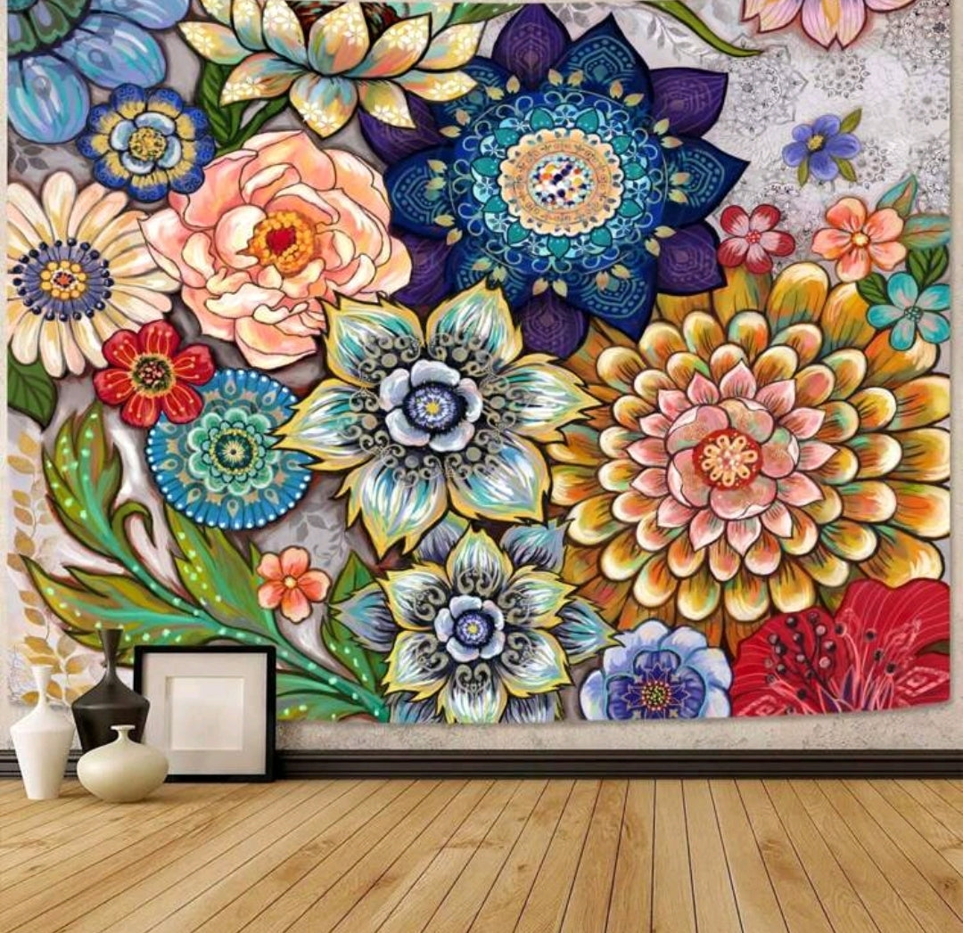 Floral Fusion Tapestry