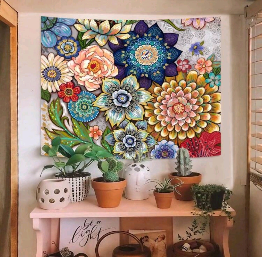 Floral Fusion Tapestry