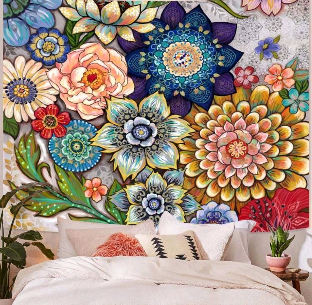 Floral Fusion Tapestry