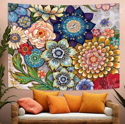 Floral Fusion Tapestry