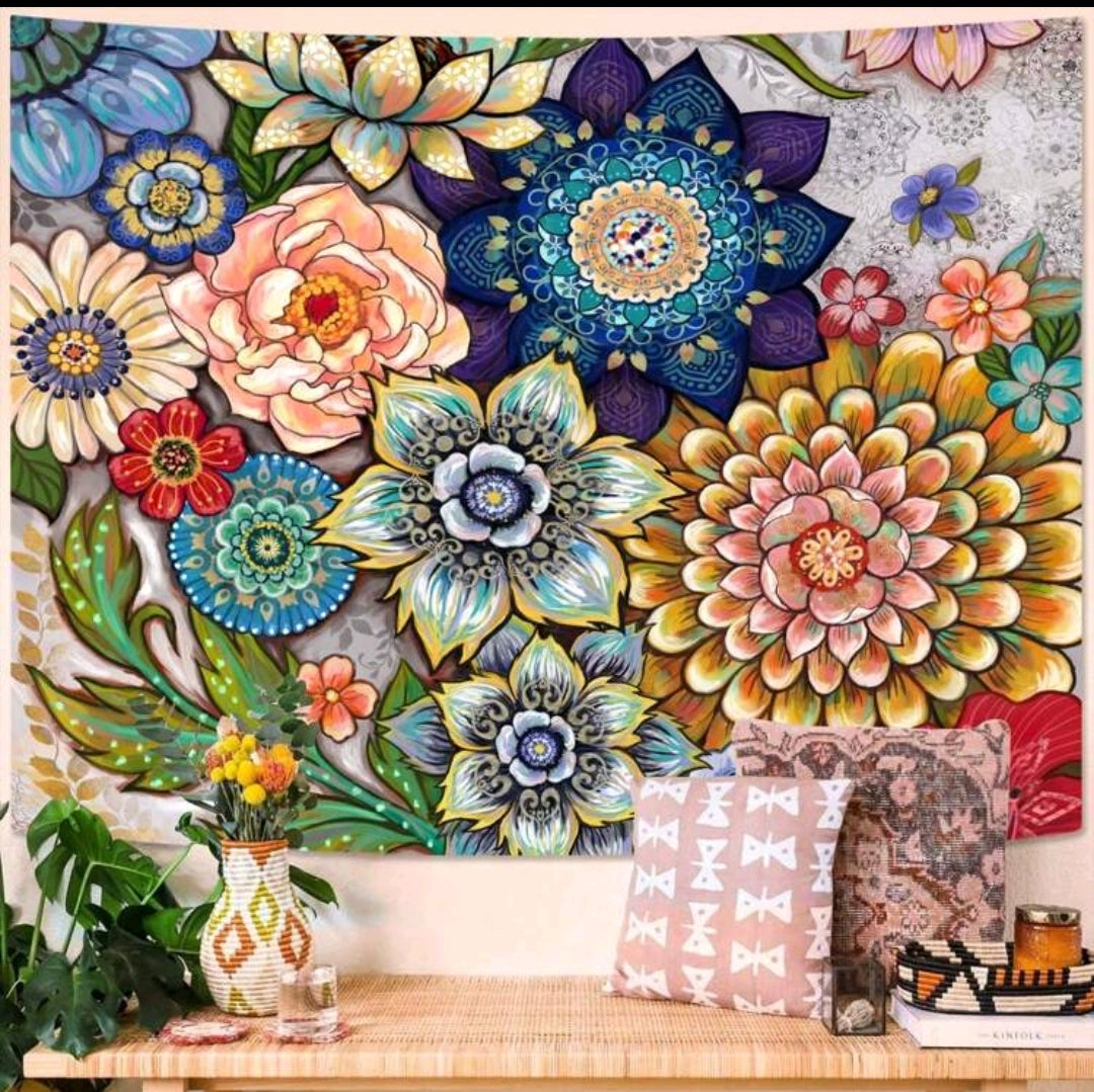 Floral Fusion Tapestry