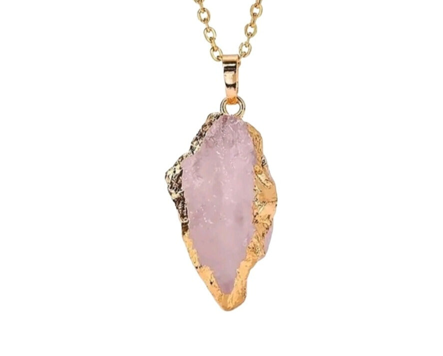 Raw Crystal Pendant Necklace