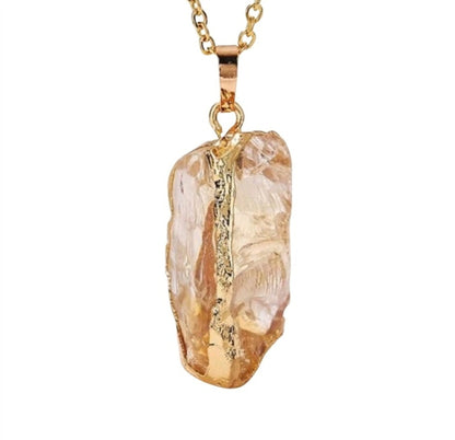 Raw Crystal Pendant Necklace