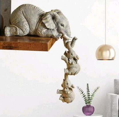 Mommy & Babies Elephant Figurine