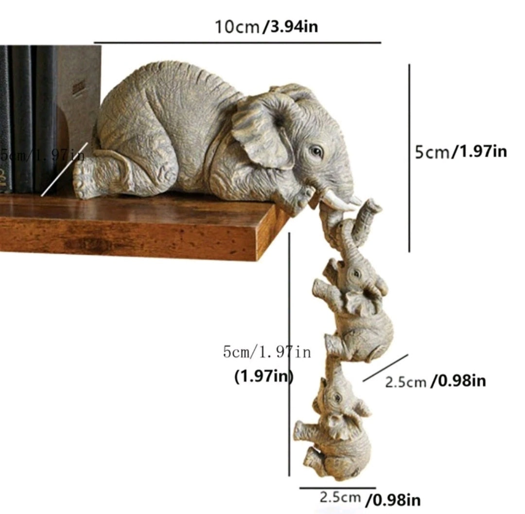 Mommy & Babies Elephant Figurine