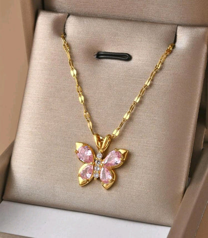 Crystal Butterfly Necklace