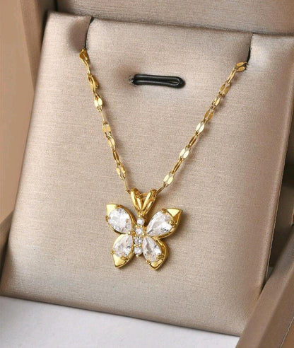 Crystal Butterfly Necklace