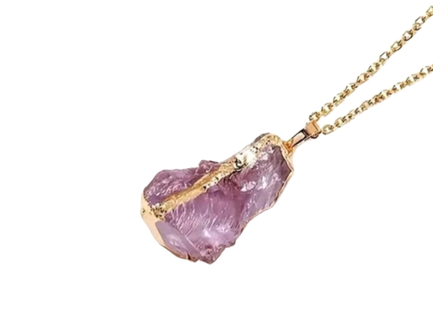 Raw Crystal Pendant Necklace